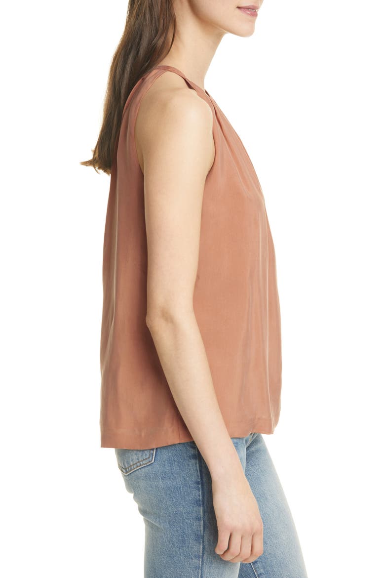 Pleat Neck Swing Top, Alternate, color, SANDSTONE