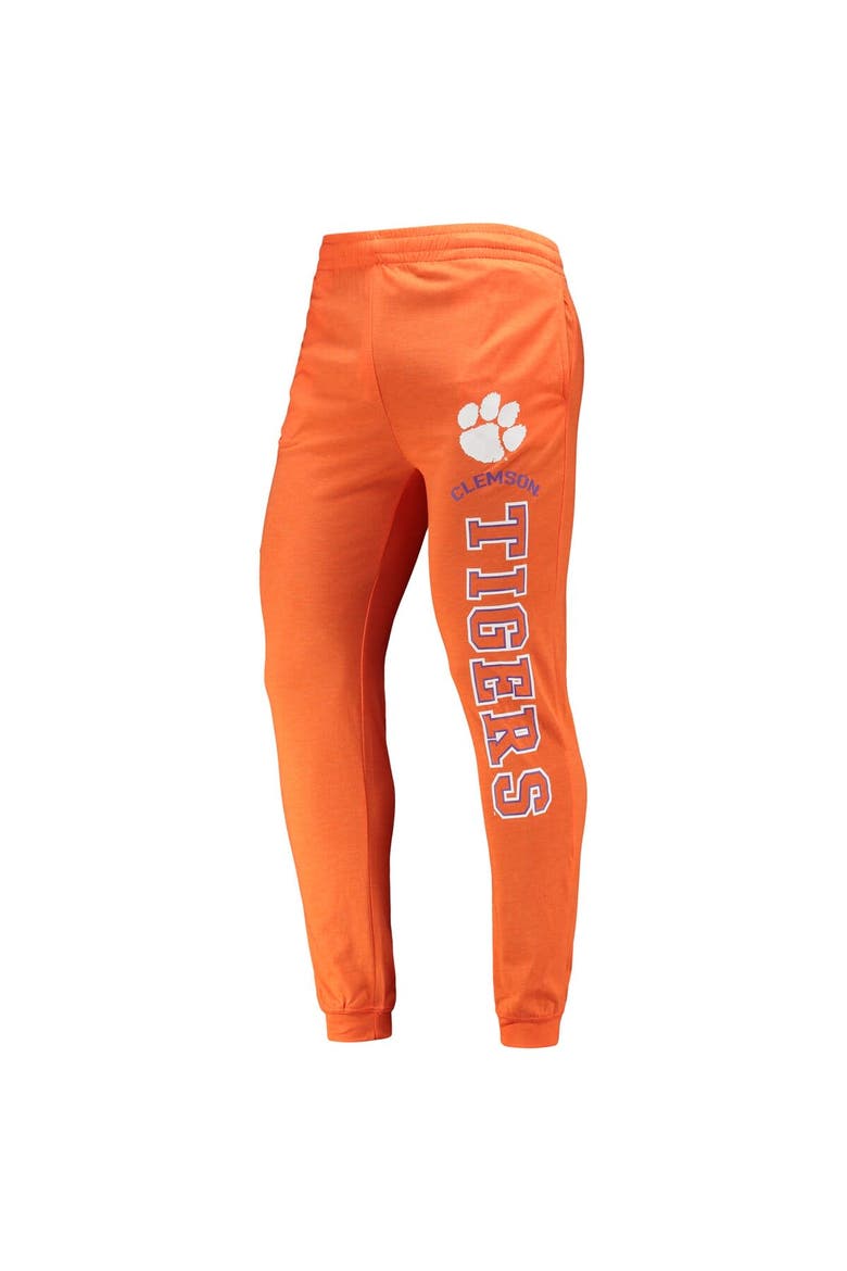 Men's Concepts Sport Orange/Heather Charcoal Clemson Tigers Meter Long Sleeve Hoodie T-Shirt & Jogger Pajama Set, Alternate, color, Orange