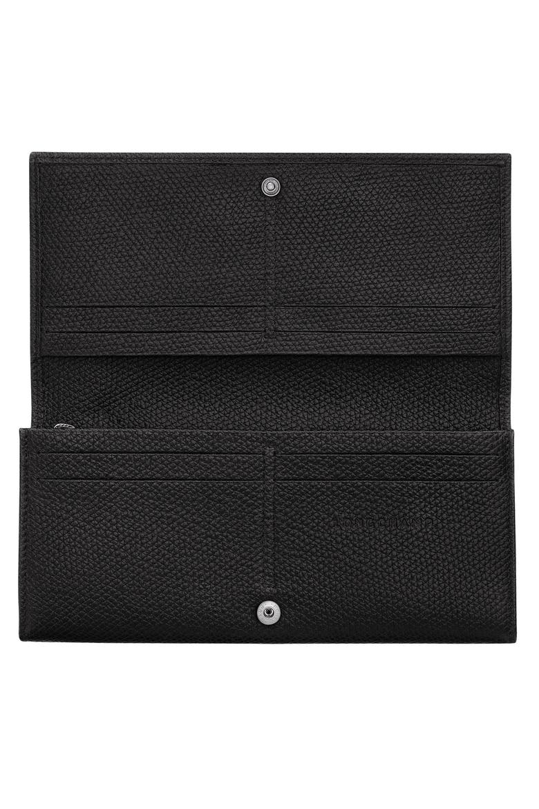 Le Roseau Long Continental Wallet, Alternate, color, BLACK