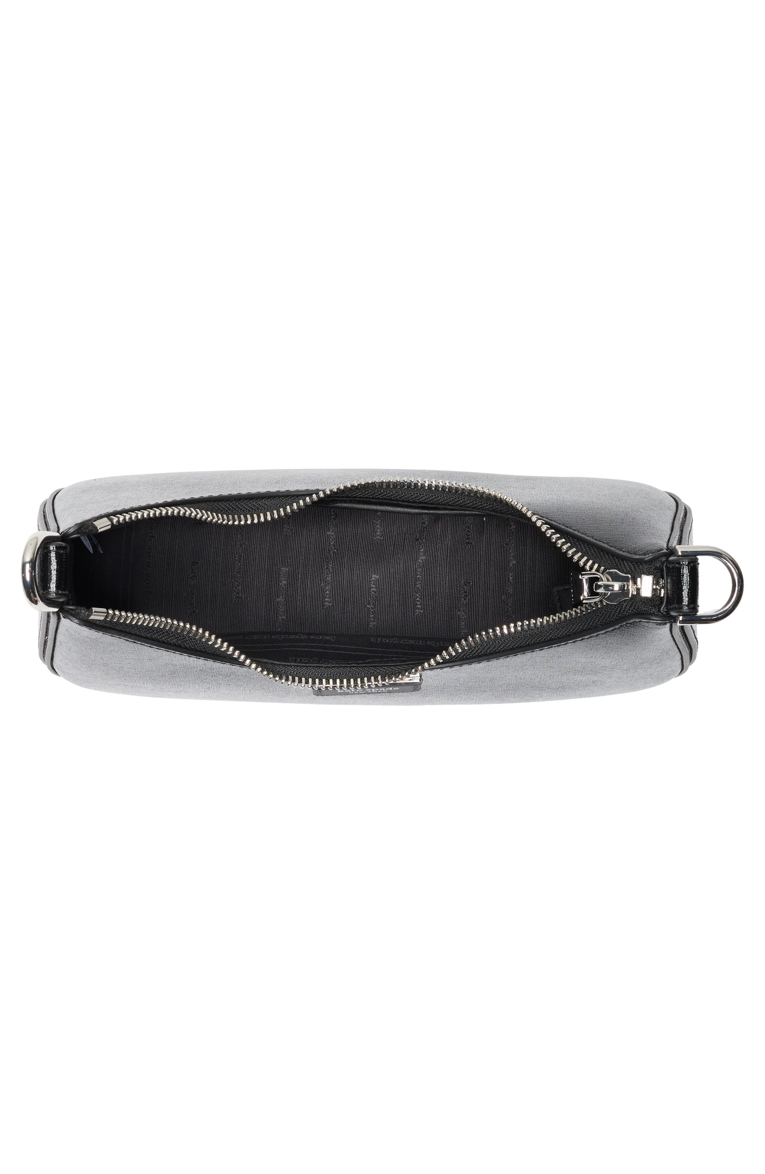 Sam Icon Shiny Saffiano Leather Crossbody Bag, Alternate, color, BLACK