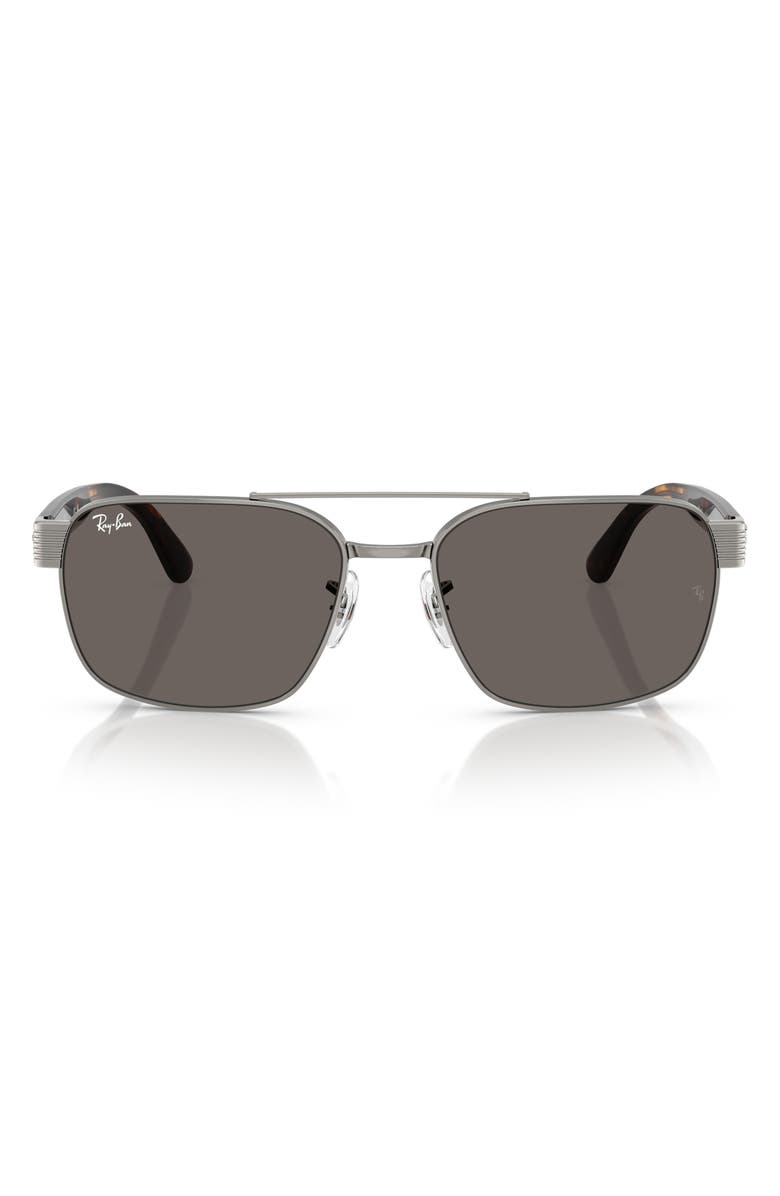 Ray-Ban 61mm Square Sunglasses, Main, color, Gunmetal