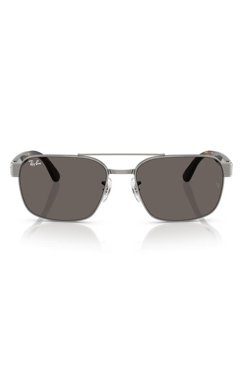 Ray Ban Ray-ban 61mm Square Sunglasses In Gunmetal