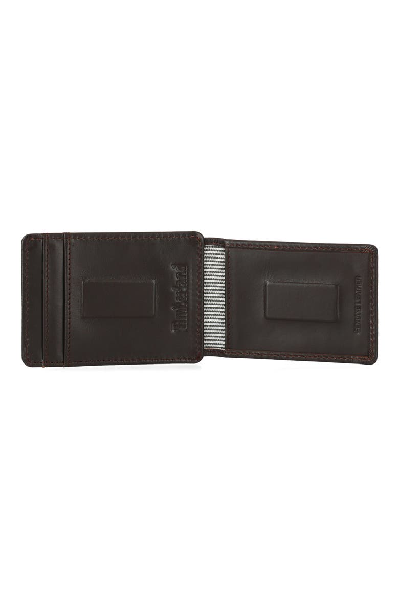 Magnetic Leather Card Case, Alternate, color, BROWN