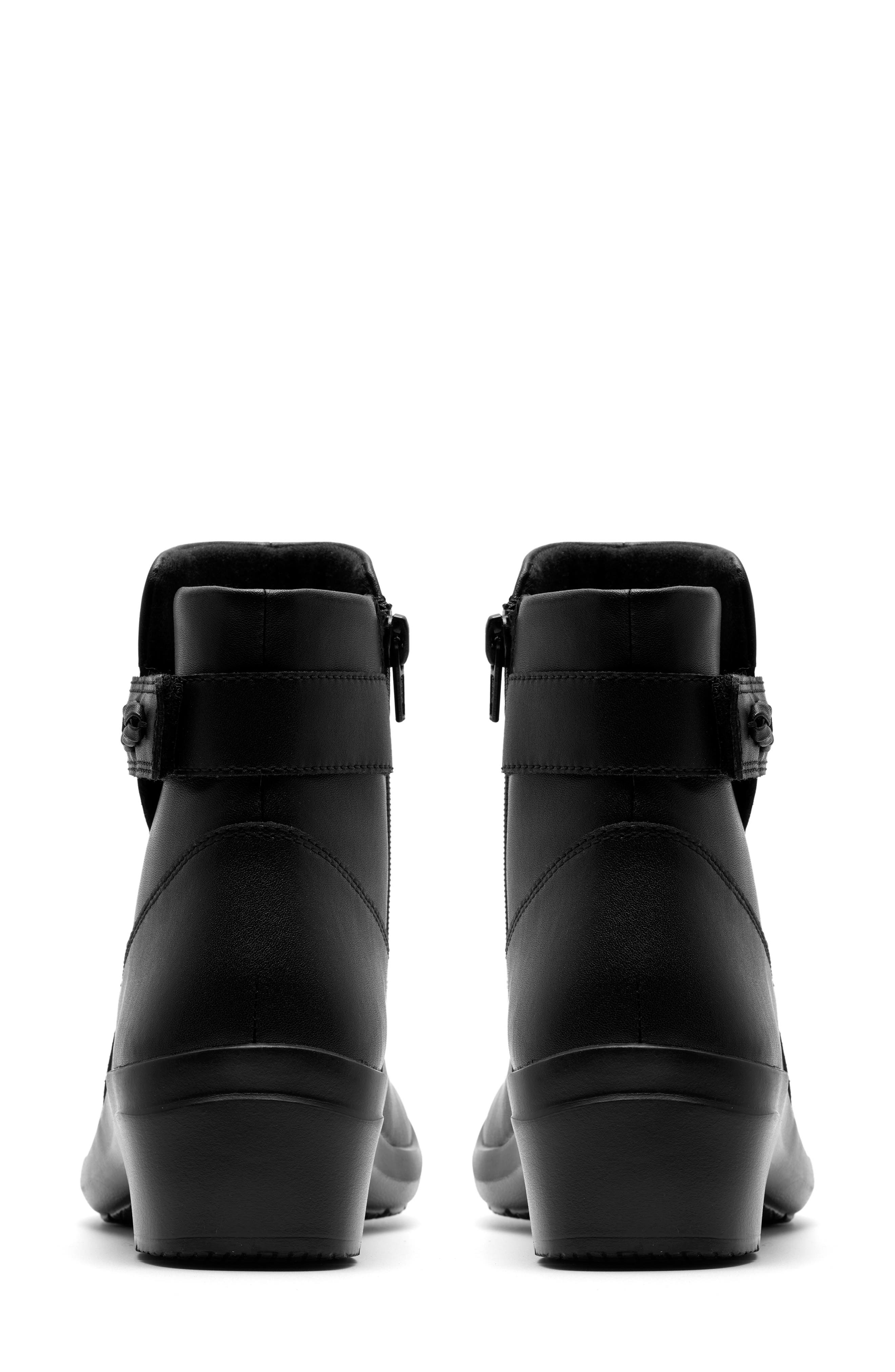 Clarks<sup>®</sup> Angie Serena Ankle Boot, Alternate, color, Black Leather