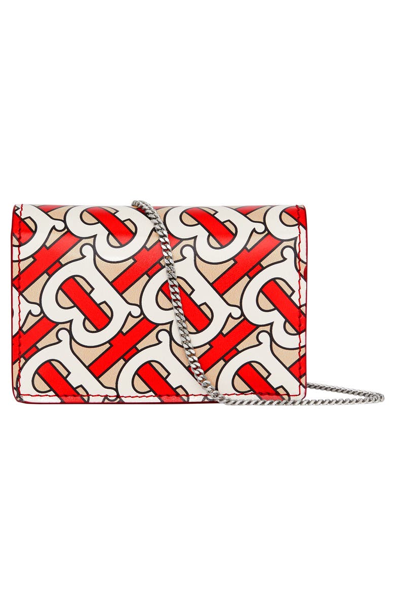 Burberry Jessie TB Monogram Print Card Case, Alternate, color,
