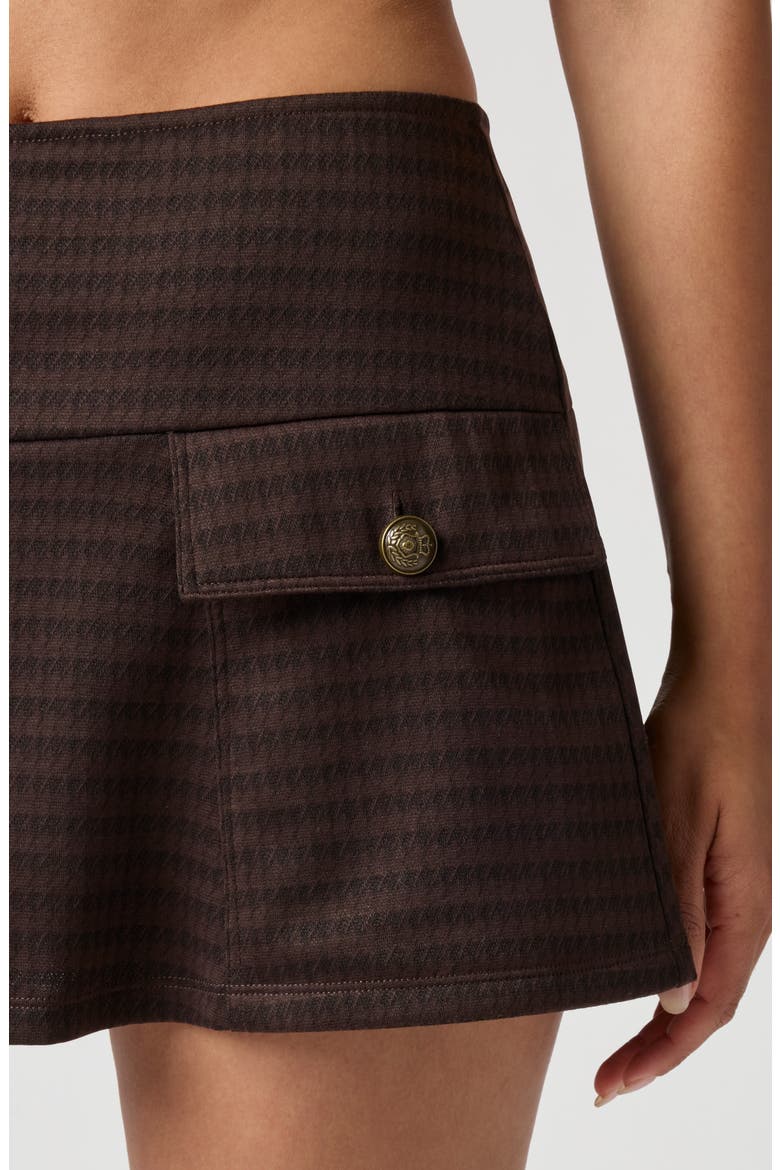 Houndstooth Miniskort, Alternate, color, BRN HOUNDSTOOTH