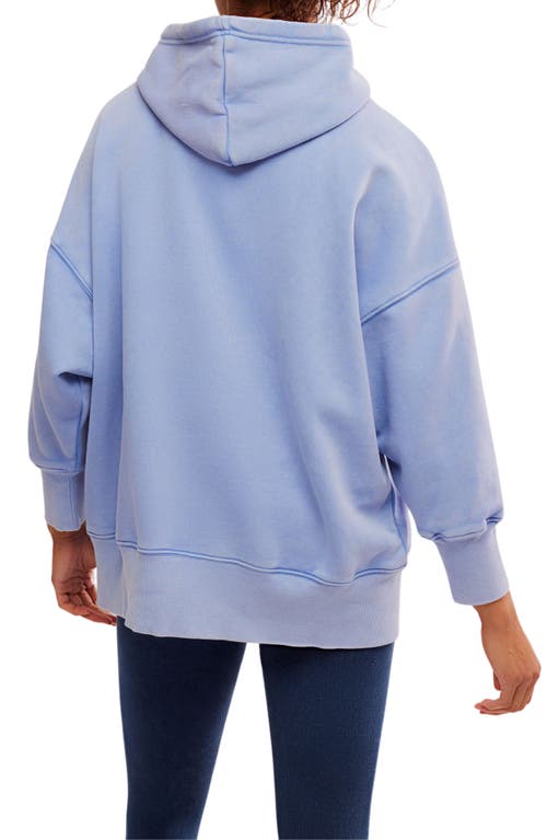 Free People Fp Movement Sprint To The Finish Oversize Cotton Blend Hoodie In Blue