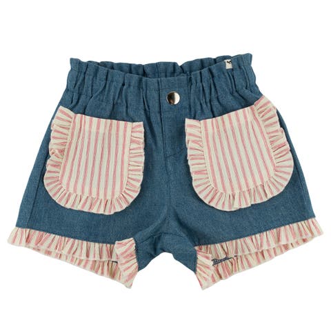 Denim Libby Ruffle Short (Toddler, Little Kid)