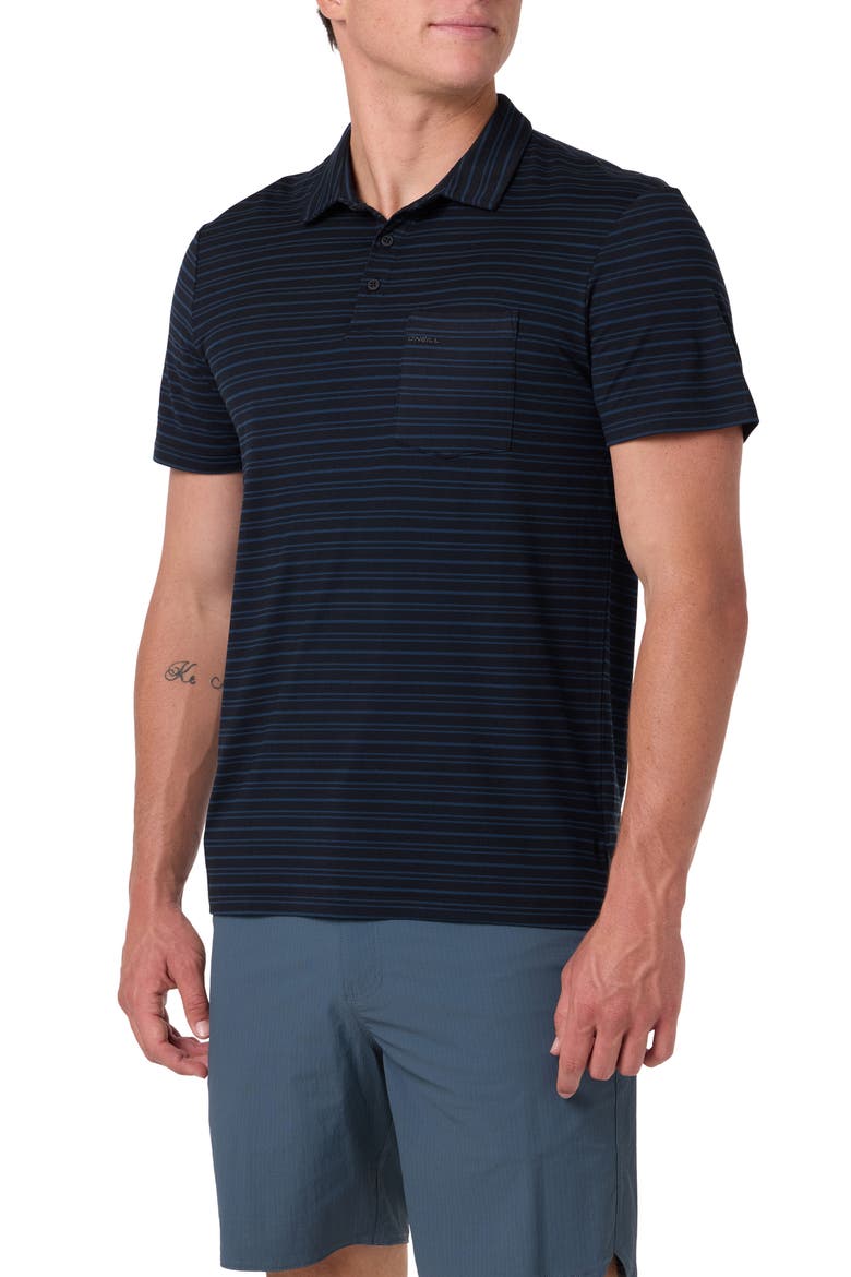 TRVLR UPF Performance Polo, Alternate, color, BLACK 2