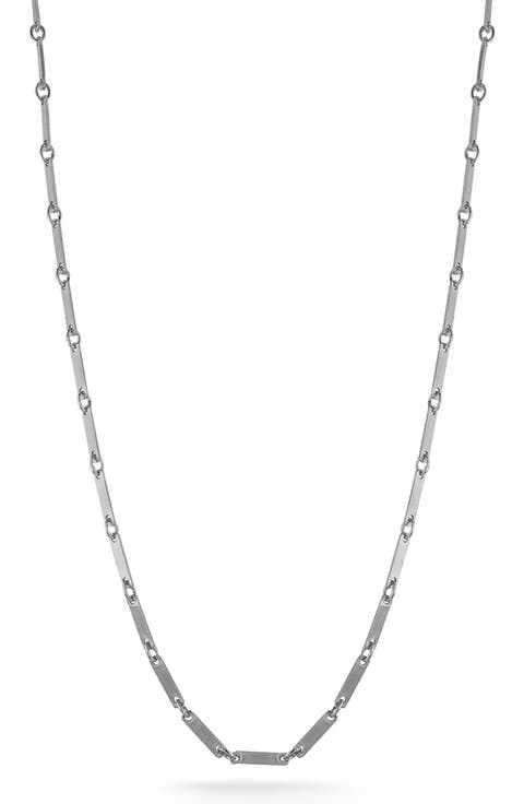 14k Gold Bonded Bar Chain Necklace