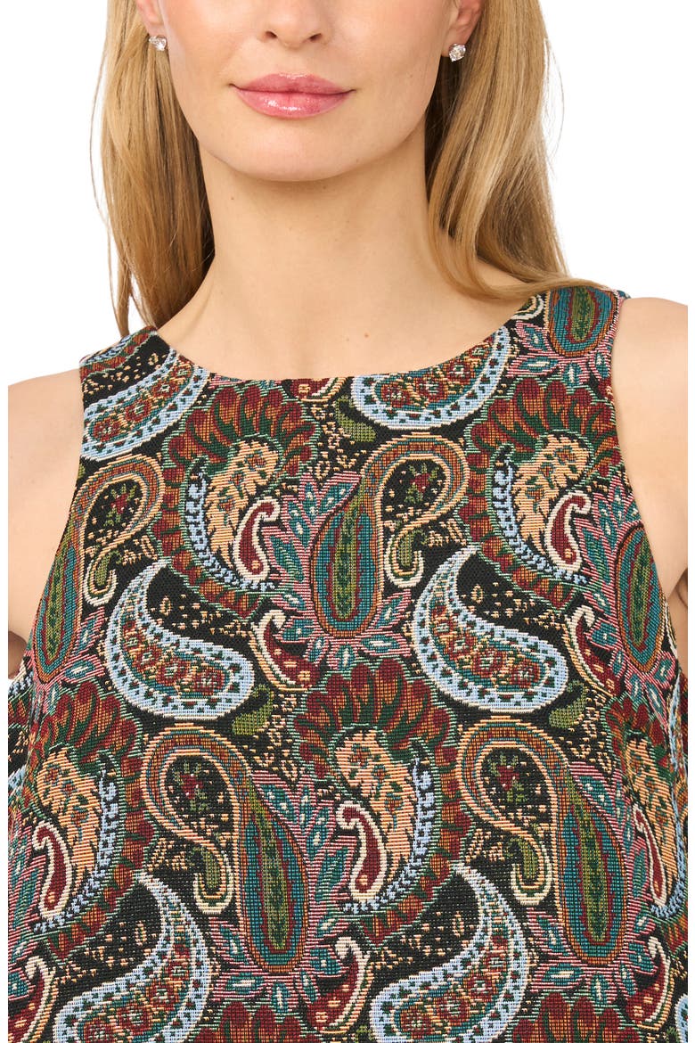 Patterned A-Line Dress, Alternate, color, CLASSIC NAVY