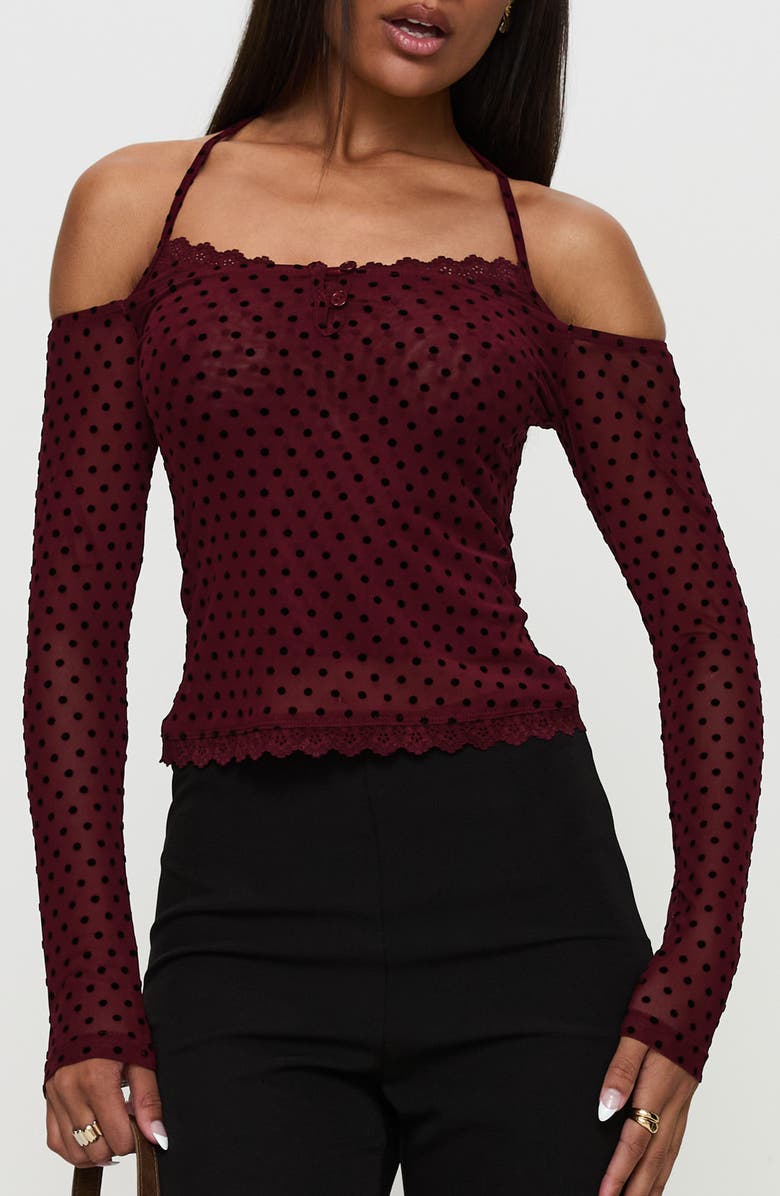 Princess Polly On My Side Off the Shoulder Tie Neck Top, Main, color,