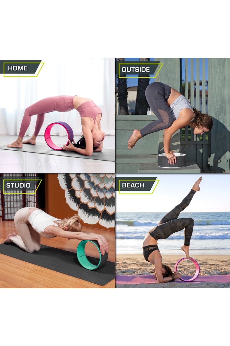 Yoga Wheel, Alternate, color, Black/White