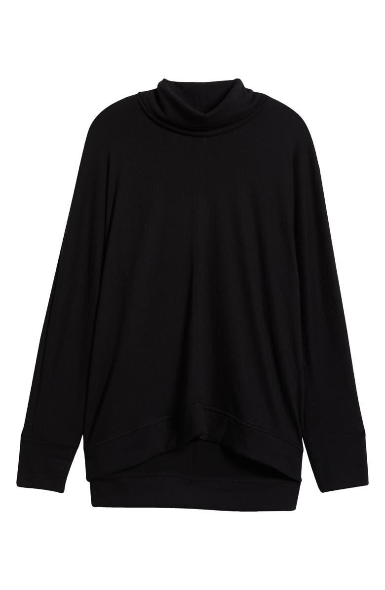 Caslon<sup>®</sup> Cowl Neck Fleece Tunic Top, Alternate, color, 