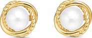 David Yurman Infinity Earrings with Pearls in Gold