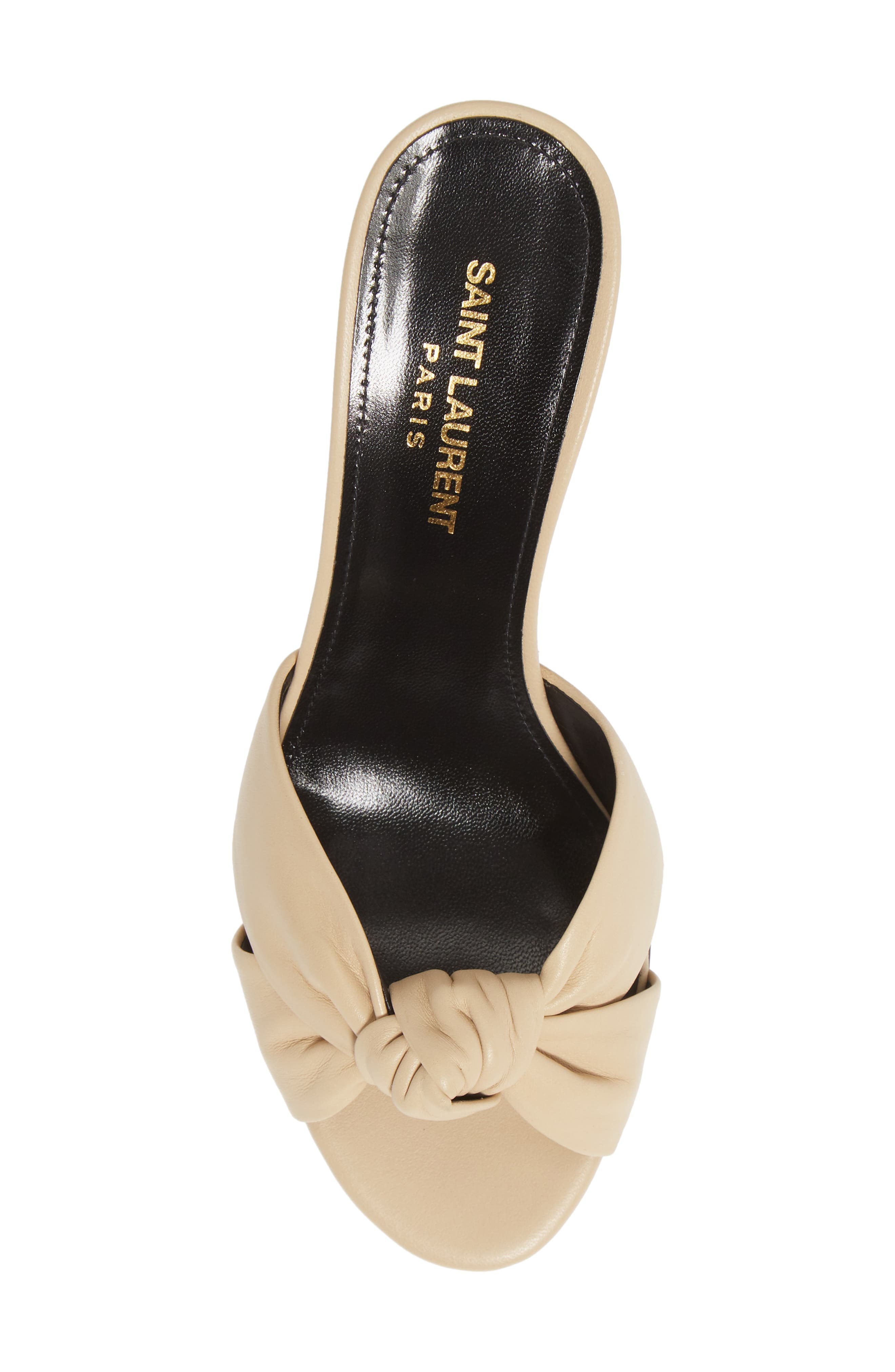 Saint Laurent Bianca Knot Slip-On Sandal, Alternate, color, 