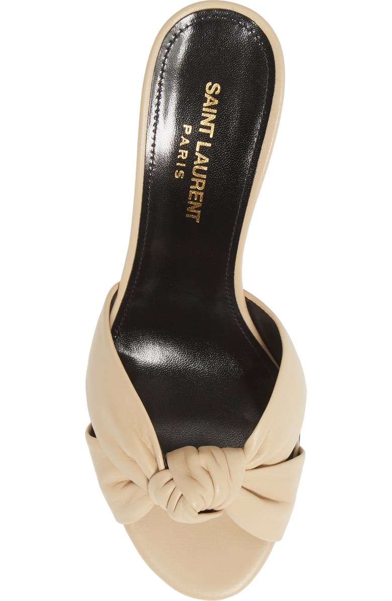 Saint Laurent Bianca Knot Slip-On Sandal, Alternate, color,
