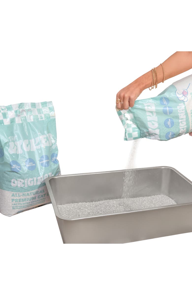 The Licker Store Unscented Premium Clumping Bentonite Clay Cat Litter w/Activated Charcoal, Alternate, color, 37 Lb