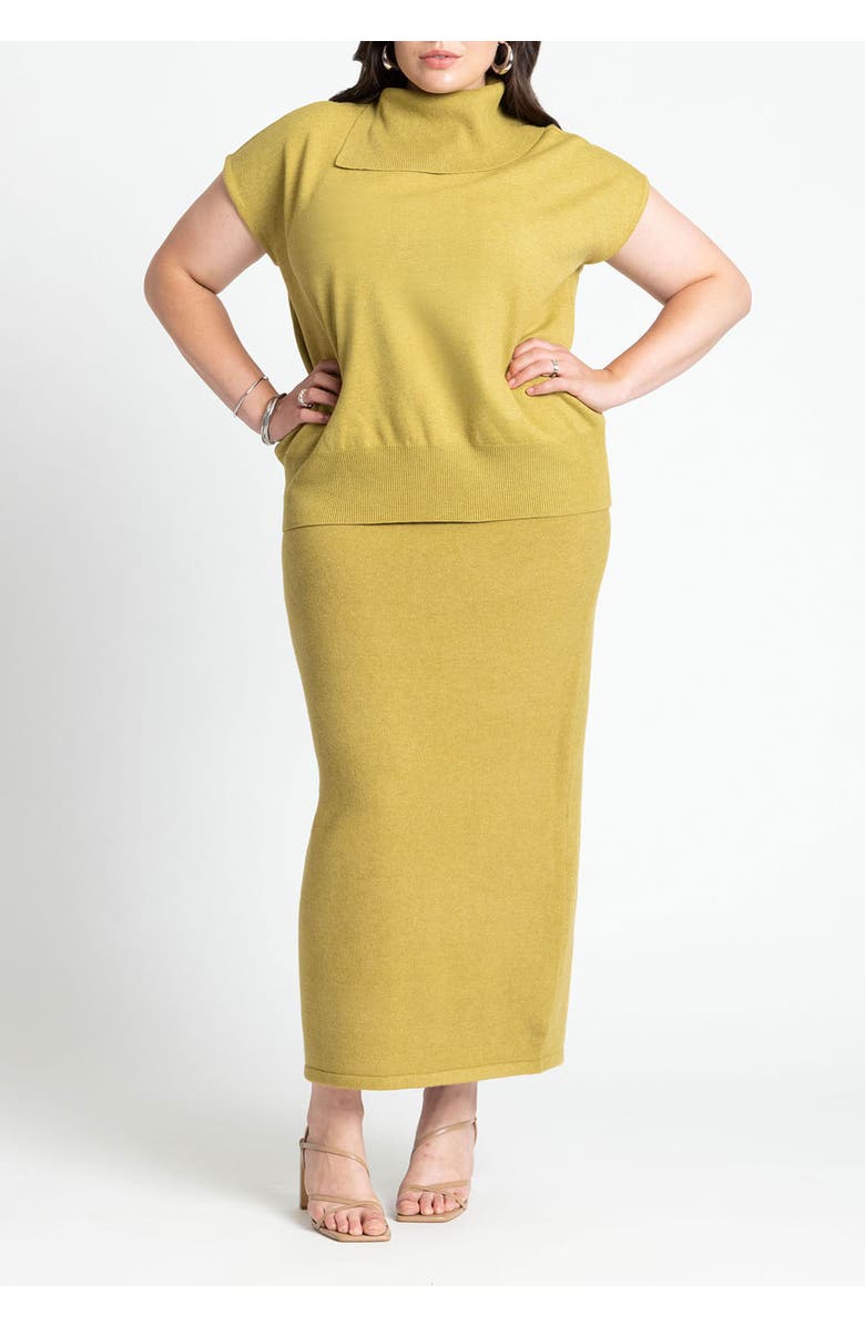 ELOQUII Sweater Maxi Skirt, Alternate, color, Pear Liqueur