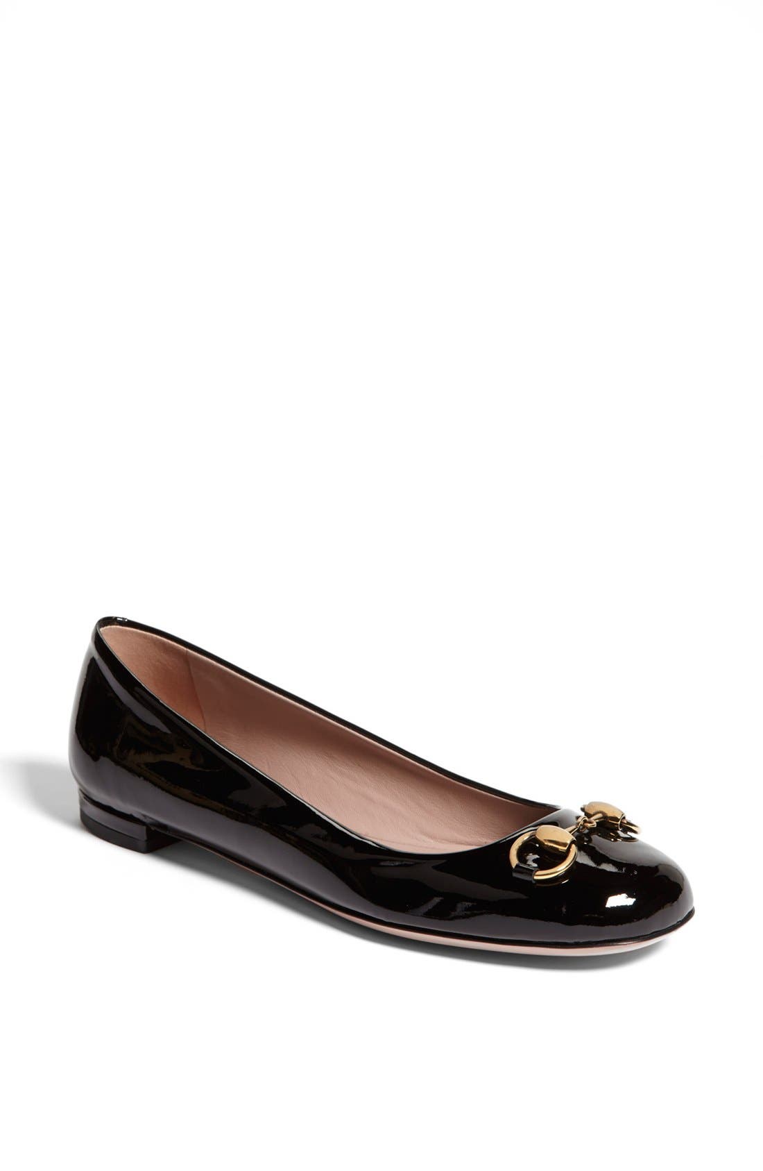 Gucci 'Jolene' Horse Bit Ballet Flat, Main, color, 