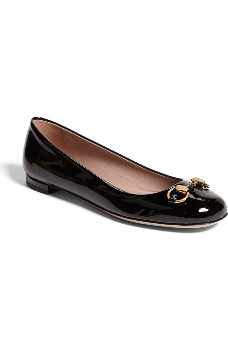 Gucci 'Jolene' Horse Bit Ballet Flat, Main, color,