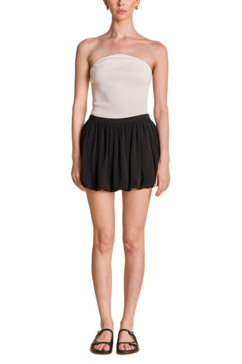 Balloon Miniskirt, Alternate, color, BLACK