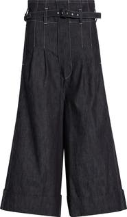 Junya Watanabe High Waist Belted Flared Denim Pants