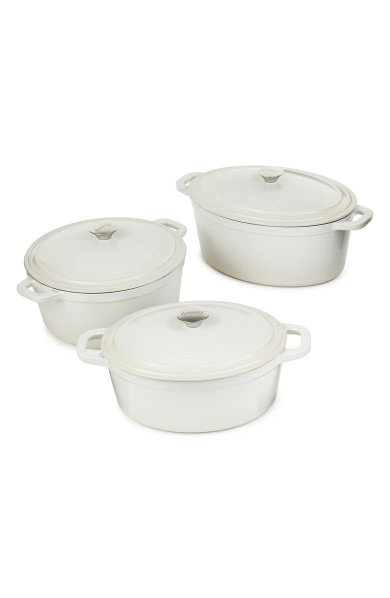 BergHOFF Neo 6-Piece Cast Iron Dutch Oven Cookware Set, Main, color, White