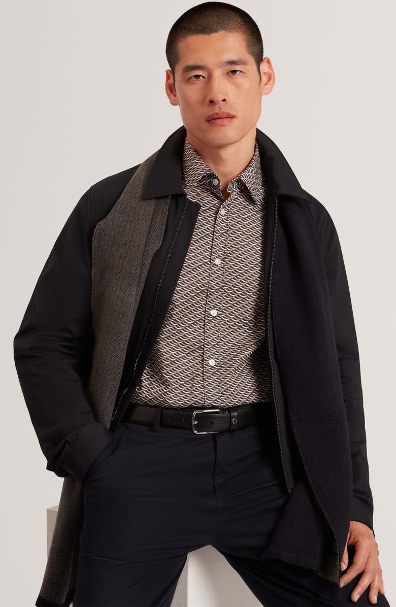 Ted Baker Agnar Print Cotton Button-Up Shirt, Alternate, color, Multi Color