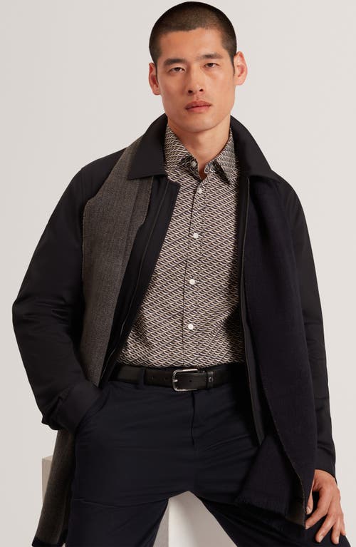 Ted Baker Agnar Print Cotton Button-up Shirt In Multi