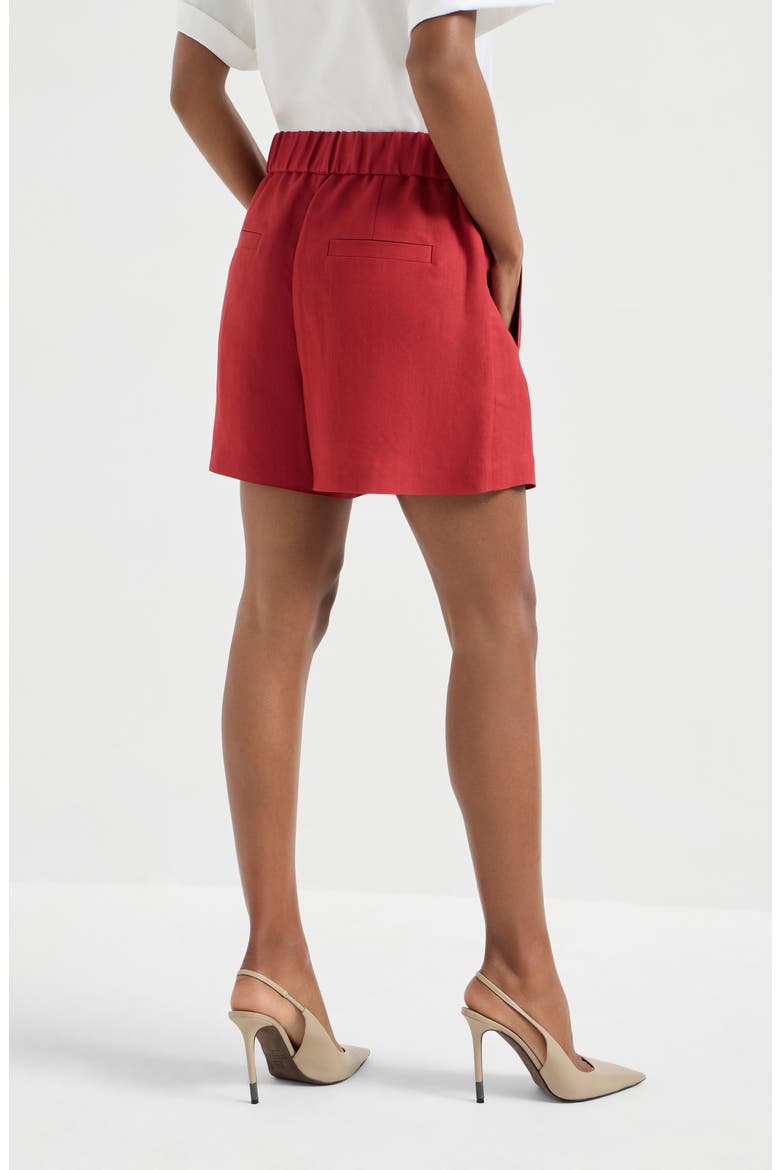 Fluid twill baggy shorts, Alternate, color, Red