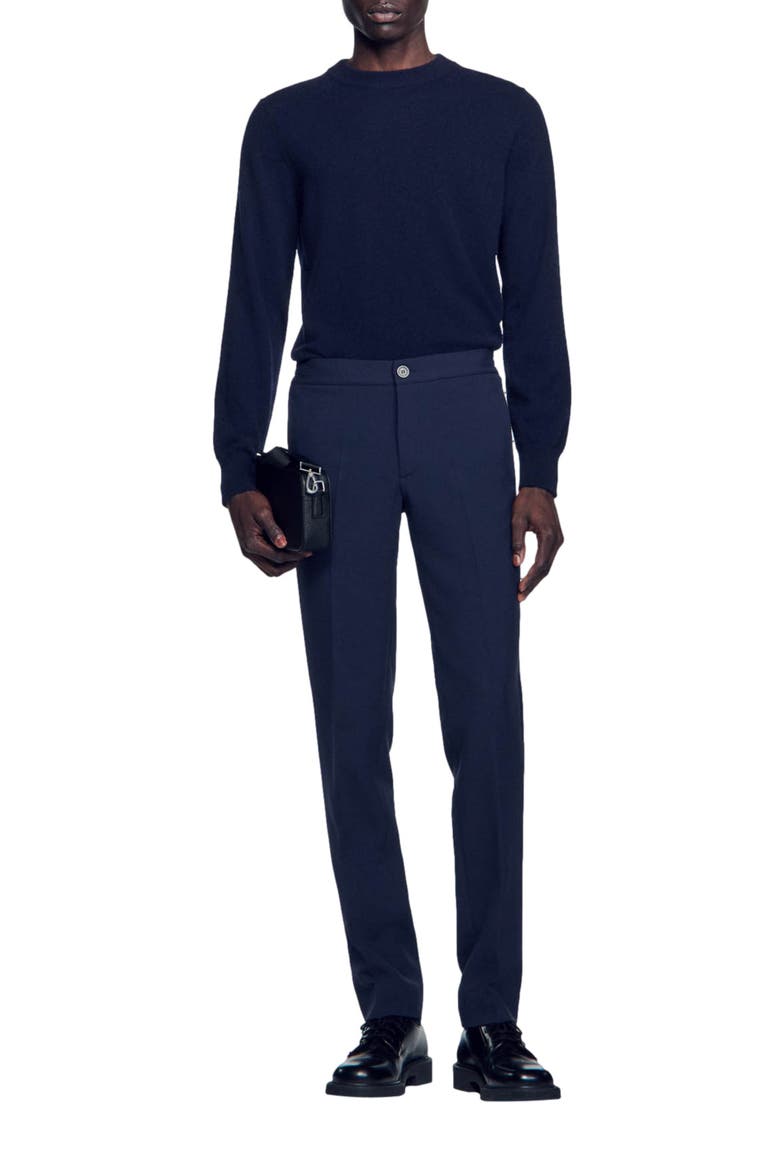 Jersey trousers, Alternate, color, Navy blue