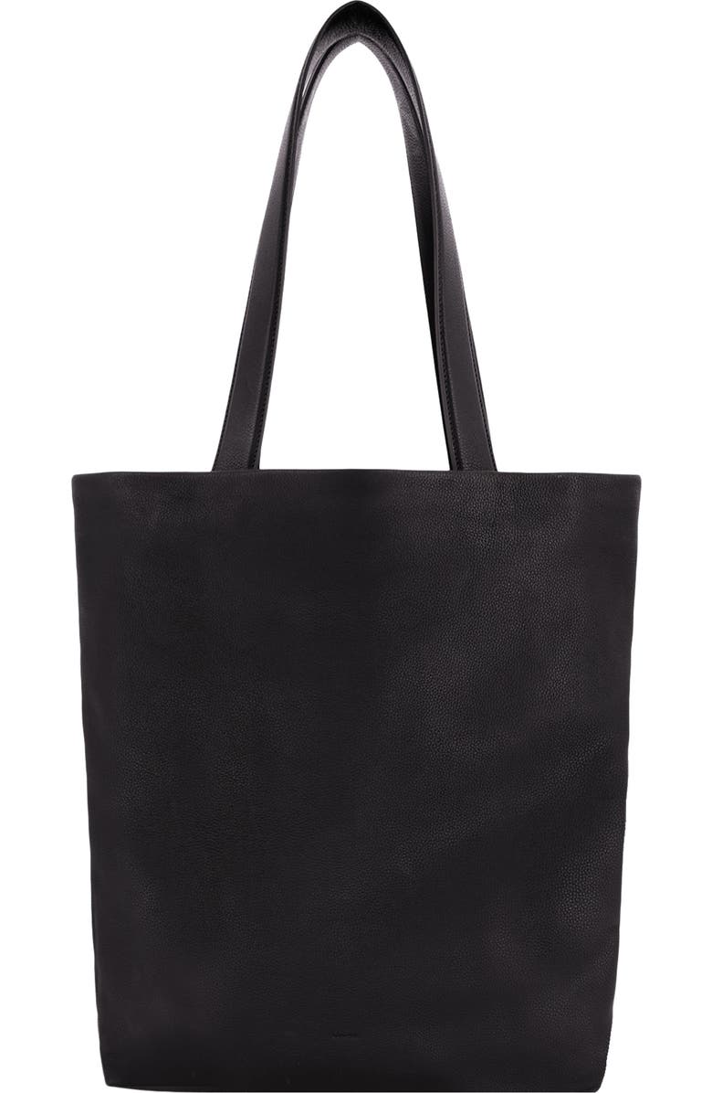 Vince Slim Lassen Leather Tote, Main, color, Black