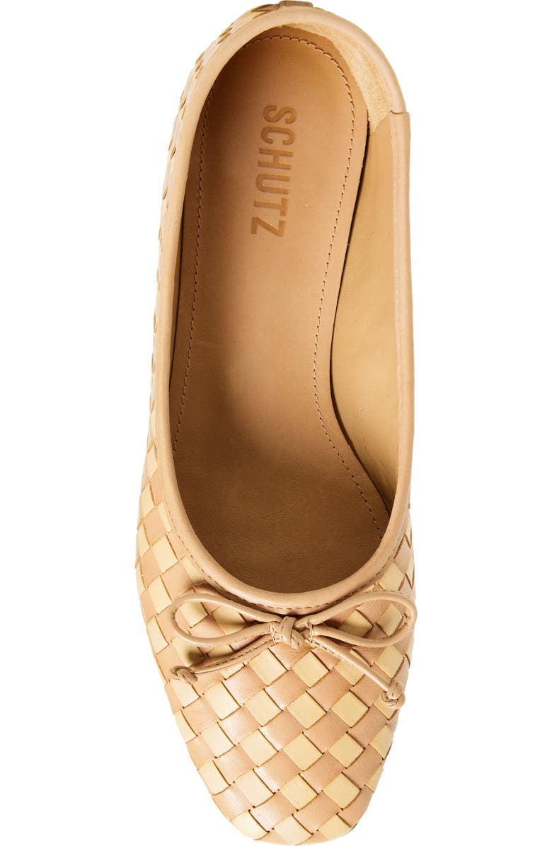 Schutz Arissa Woven Ballet Flat, Alternate, color, Light Beige/ Natural Nibs