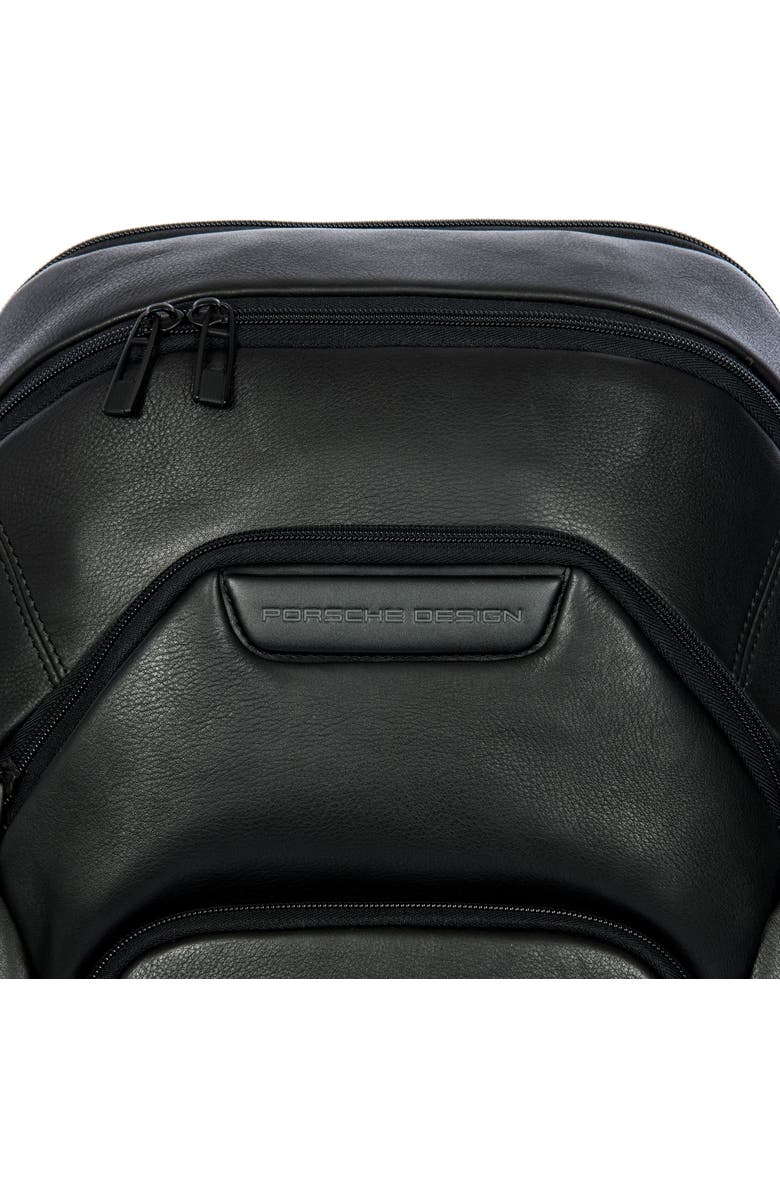 Porsche Design Roadster Leather EVO Backpack L, Alternate, color, Black