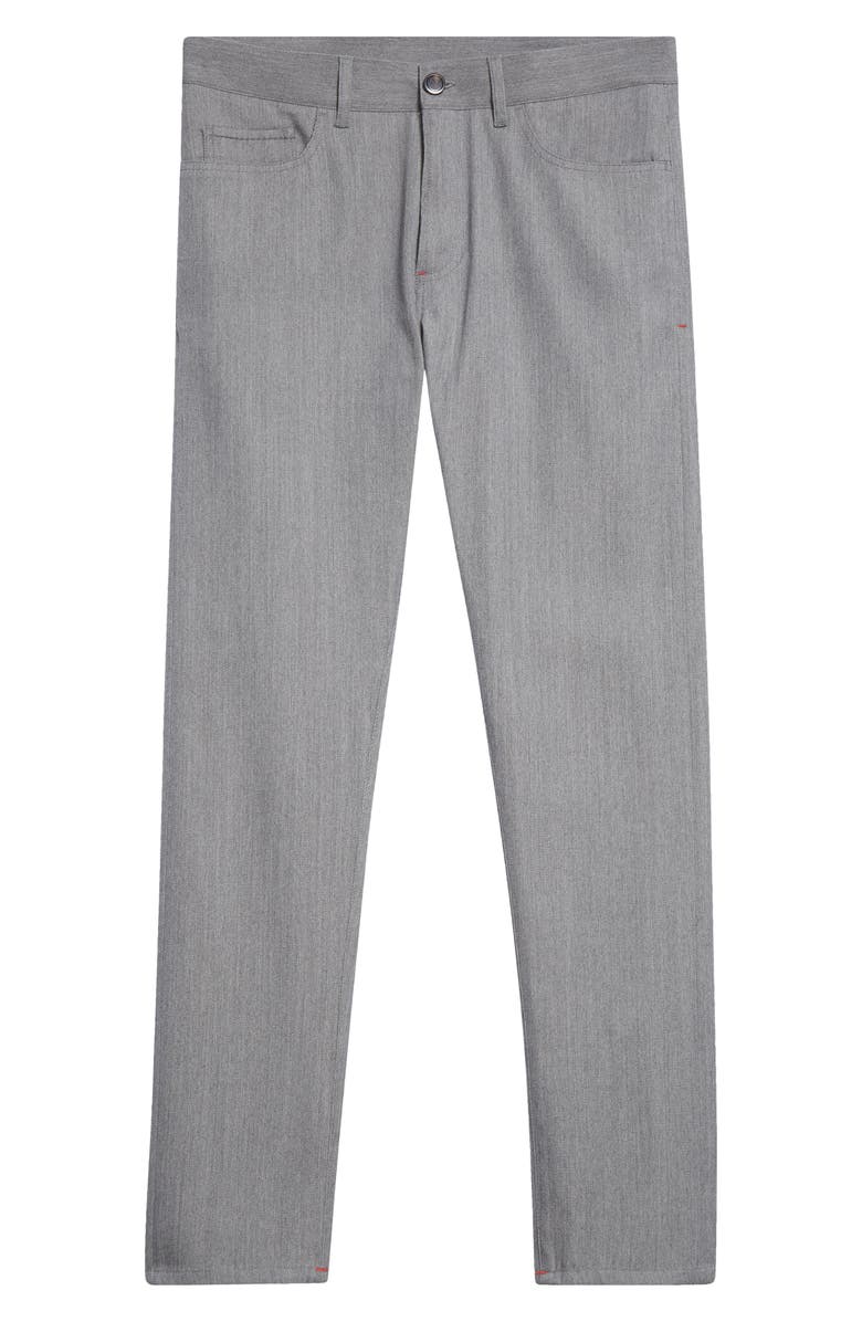 ISAIA Five-Pocket Slim Fit Chinos, Alternate, color, Medium Grey