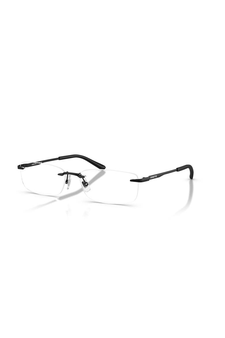 58mm Rectangle optical glasses, Main, color, Black