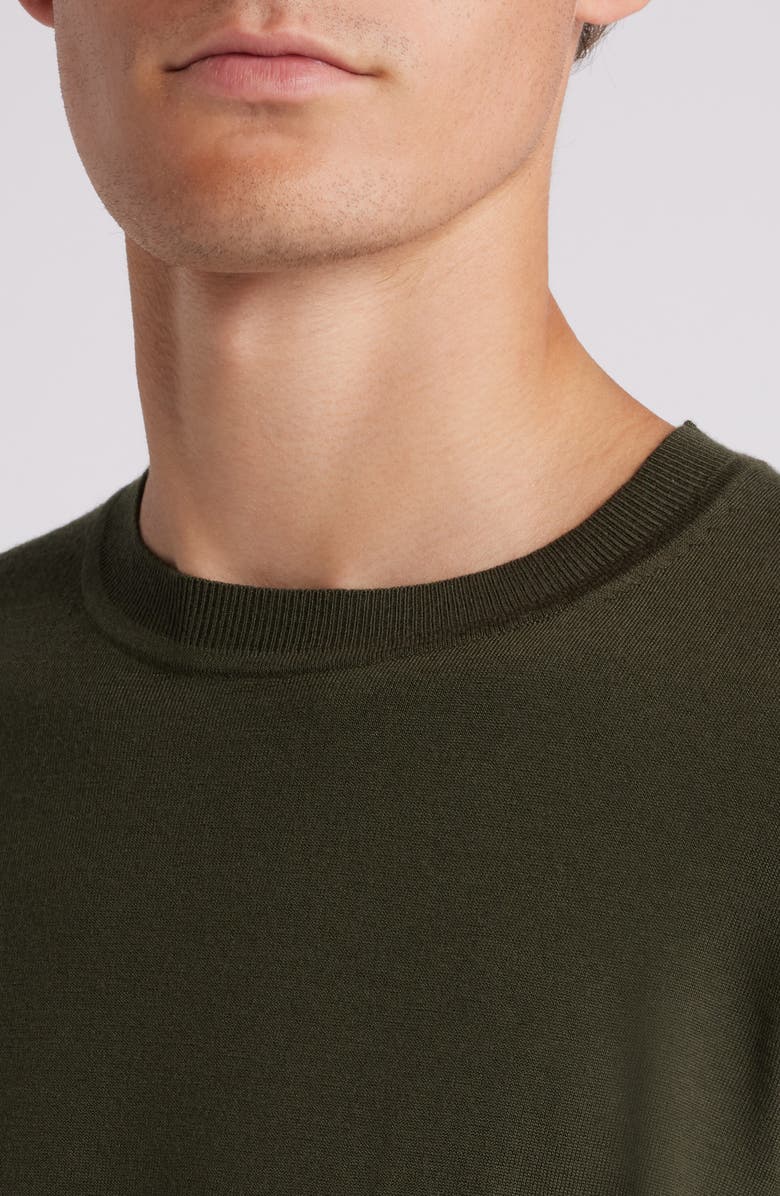 Theory Regal Wool Crewneck Sweater, Alternate, color, Hntr Grn