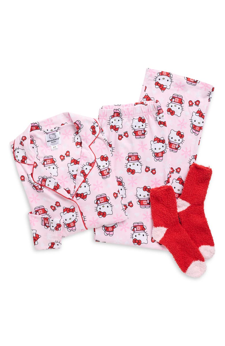 Hello Kitty Pajamas & Socks Set, Alternate, color, Light Pink Print