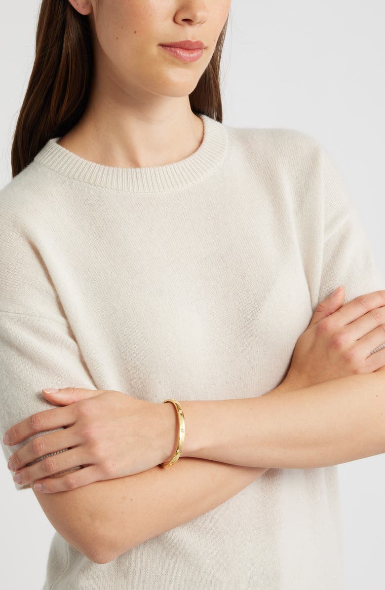 Nordstrom Demi Fine Cubic Zirconia Station Bangle Bracelet, Alternate, color, 