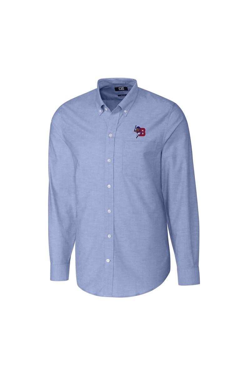 Cutter & Buck Men's Cutter & Buck  Blue Buffalo Bisons Big & Tall Oxford Stretch Long Sleeve Button-Down Dress Shirt, Alternate, color, 