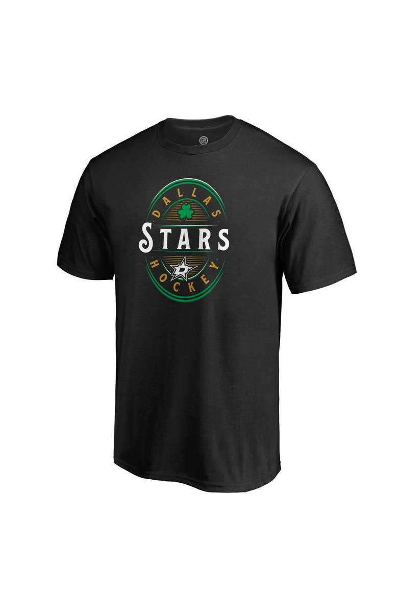 FANATICS Men's Fanatics Branded Black Dallas Stars St. Patrick's Day Forever Lucky T-Shirt, Main, color, 