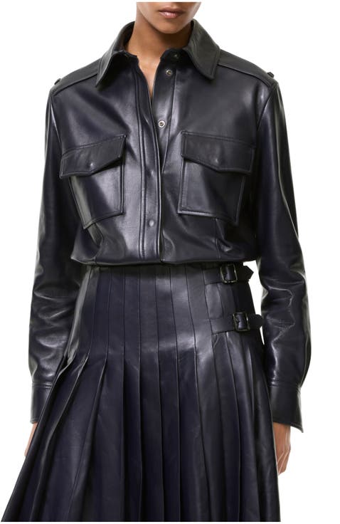 Classic Fit Leather Shirt
