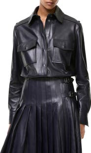 Burberry Classic Fit Leather Shirt