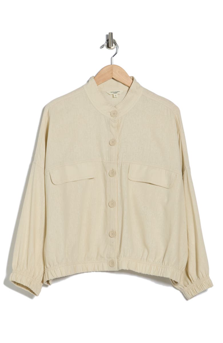 MAX STUDIO Linen Blend Jacket, Main, color, Natural