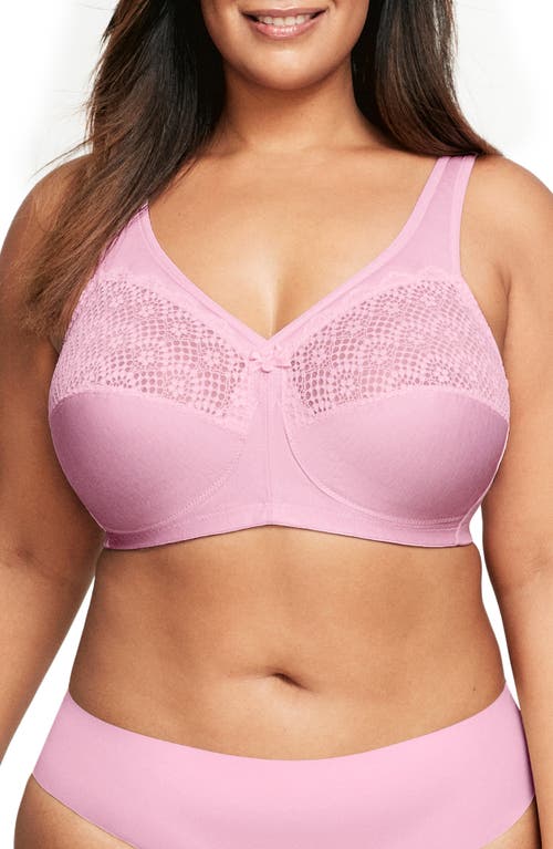 Glamorise MagicLift® Moisture Control Bra in Pink Heather 