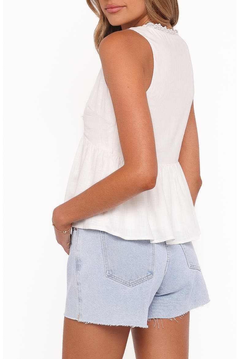 Aminta Eyelet Lace Sleeveless Top, Alternate, color, WHITE