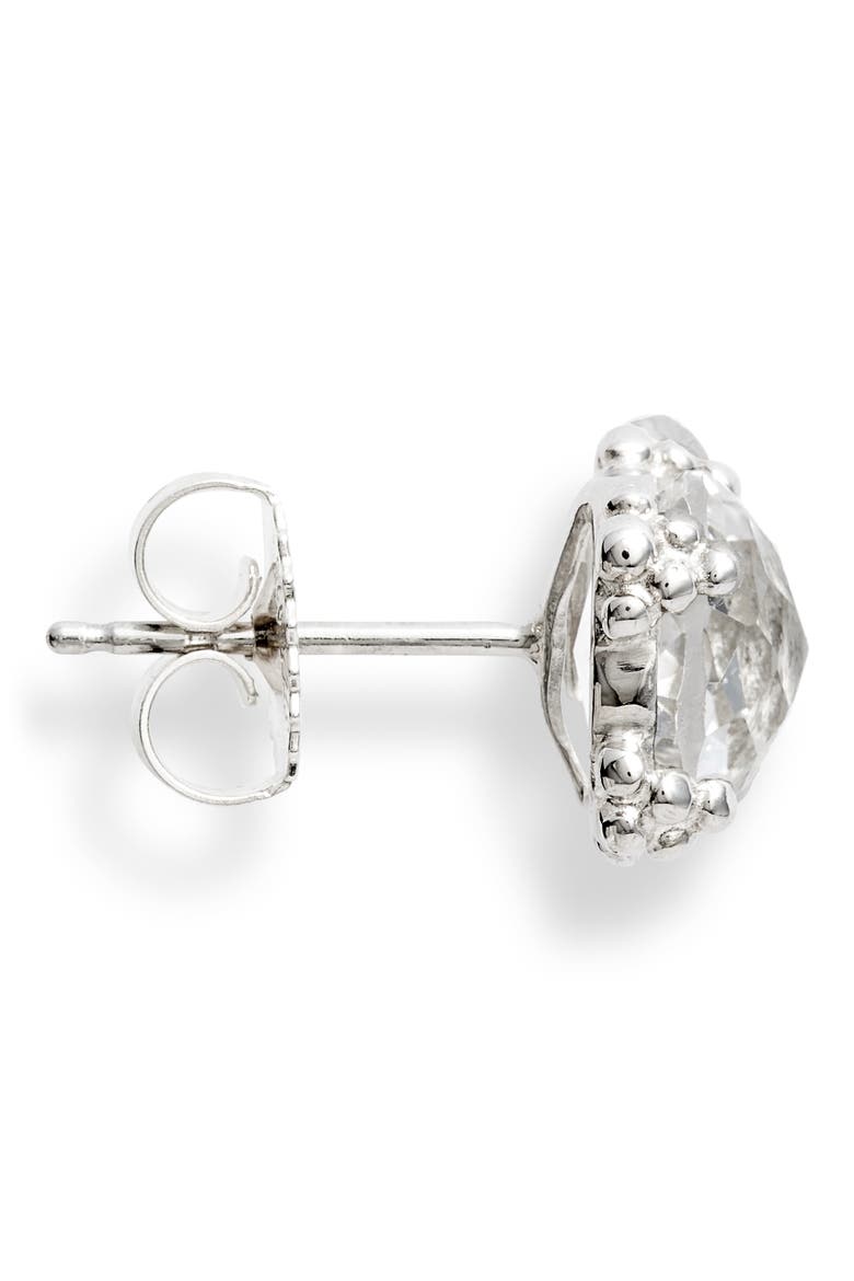 Dew Drop White Topaz Cluster Stud Earrings, Alternate, color, SILVER/ WHITE TOPAZ