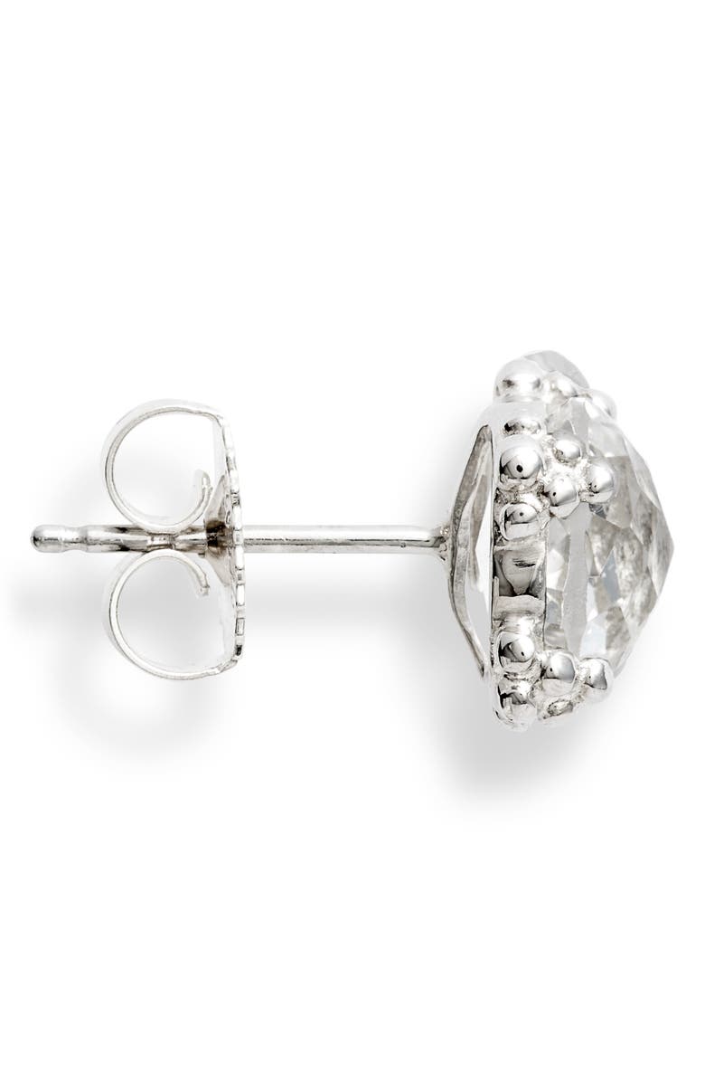 Anzie Dew Drop White Topaz Cluster Stud Earrings, Alternate, color, Silver/ White Topaz