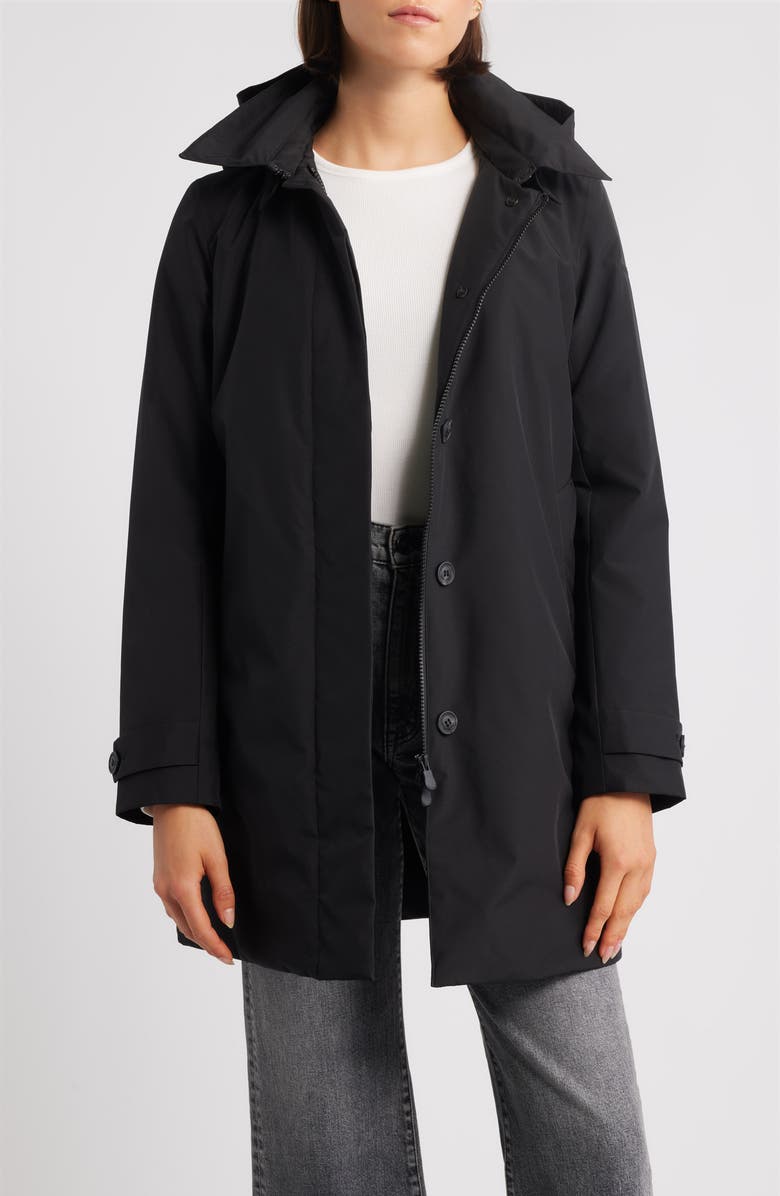 Save The Duck Embie Water Resistant Hooded Jacket, Alternate, color, Black